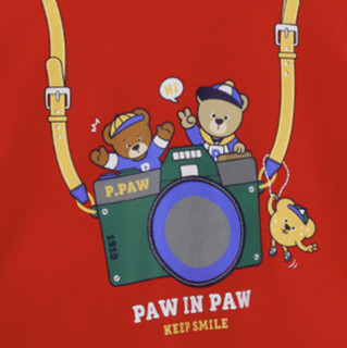 Paw in Paw 潮熊棒球系列 PCLAC6212N 男童假两件长袖T恤