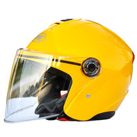 永恒 YH-837 摩托车头盔 3/4盔 单镜片 黄色 2XL码
