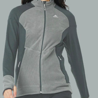 DECATHLON 迪卡侬 MH520 女子抓绒夹克 灰色拼接 L