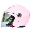 永恒 YH-837 摩托车头盔 3/4盔 单镜片 浅粉红 XL码