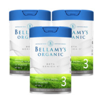BELLAMY'S 贝拉米 Bellamys 贝拉米有机白金版BETA GENICA-8超高端3段幼儿配方奶粉 12个月+ 800gx3