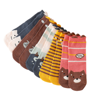 smile house 笑乐屋 wz102-a3v5q 儿童袜子 5双装 可爱动物 13码