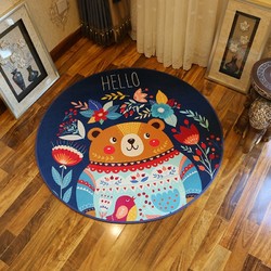 JRB 嘉瑞宝 圆形地毯 小胖熊 直径80cm