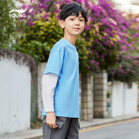 LI-NING 李宁 儿童假两件休闲圆领上衣