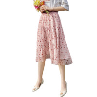 3COLOUR 三彩 女士A字半身裙 D361A1002Q4001 粉红 XL