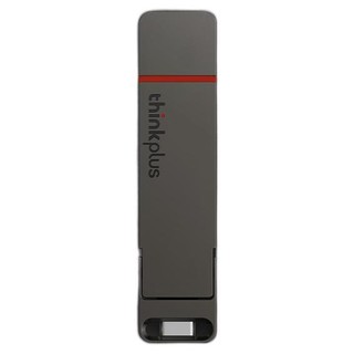 PLUS会员：ThinkPad 思考本 thinkplus TU200 Pro USB 3.2 固态U盘 灰色 128GB Type-C/USB-A双口