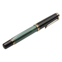 Pelikan 百利金 Souveran M400 钢笔 14K金F尖 F Plume 黑色/绿色