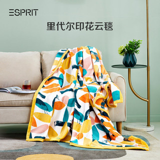 Esprit 毛毯春秋保暖卧室空调毯办公室午睡盖毯法兰绒毯沙发毯子 BaTH95里代尔印花云毯 150cmx200cm