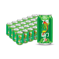7-Up 七喜 柠檬味碳酸汽水 330ml*24罐