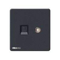 NVC Lighting 雷士照明 N15系列 电视电脑插座 藏青黑