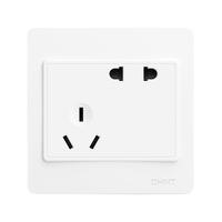 CHNT 正泰 逸动系列 斜五孔插座 雅致白 十只装