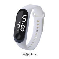 Leoisilence 新款适用于小米3款LED白灯时尚学生情侣休闲运动触摸触控电子手表