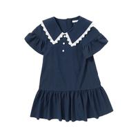 balabala 巴拉巴拉 202221111009-80821 女童连衣裙 深蓝 130cm