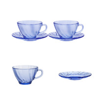 DURALEX 多莱斯 400 咖啡杯碟套装 4件套 浅蓝色