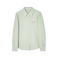 3COLOUR 三彩 女士长袖衬衫 D371A2011C00 绿色 M