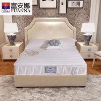 床垫厚 1.8m双人弹簧床垫 偏硬款 整网精钢6环弹簧床垫 白色 180*200*20cm