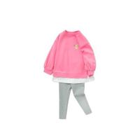 balabala 巴拉巴拉 208122104003-60115 女童长袖套装 玫红 130cm