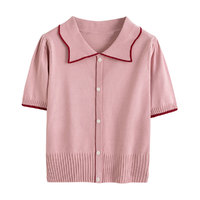FOREVER 21 女士POLO领短袖T恤 SHFRL2001-L01 粉红 M