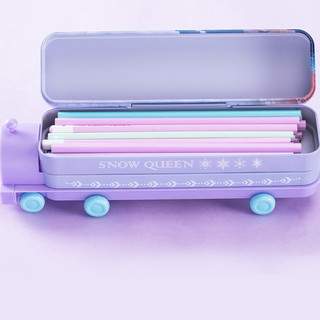 Disney 迪士尼 冰雪奇缘联名系列 DM29175F2 双层大容量笔盒 紫色 单个装