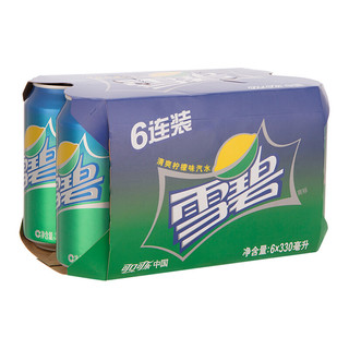 Sprite 雪碧 汽水 清爽柠檬味 330ml*6罐