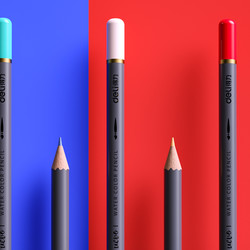 deli 得力 48色彩盒水溶性彩色铅笔 水溶性彩铅套装（附赠毛笔）6520
