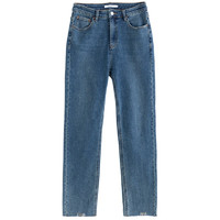 DUSHU 独束 女士牛仔小脚裤 21DS4384 牛仔蓝 L