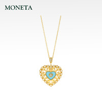 MONETA 珠宝）维多利亚系列荆棘之心项链 18K金 钻石 女神节礼物