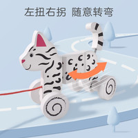 Dorjee儿童婴幼儿玩具宝宝过家家 拖拉猫学步车