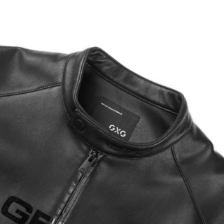 GXG 生活系列 男士皮夹克 10C112003I 黑色 M