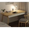 MIHAO 米昊 书桌 台式电脑桌写字桌家用小户型办公实木腿现代简约桌子 橡木色80cm双抽