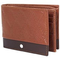 Picasso and Co Two-Tone Leather Wallet- Tan/Brown