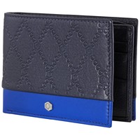 Picasso and Co Two-Tone Leather Wallet- Navy Blue/ Sky Blue