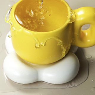 RELEA 物生物 泡泡陶瓷杯 500ml 糖心奶黄