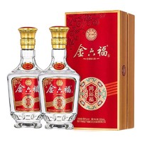 金六福 鸿运福 50%vol 浓香型白酒 500ml*2瓶 双支装