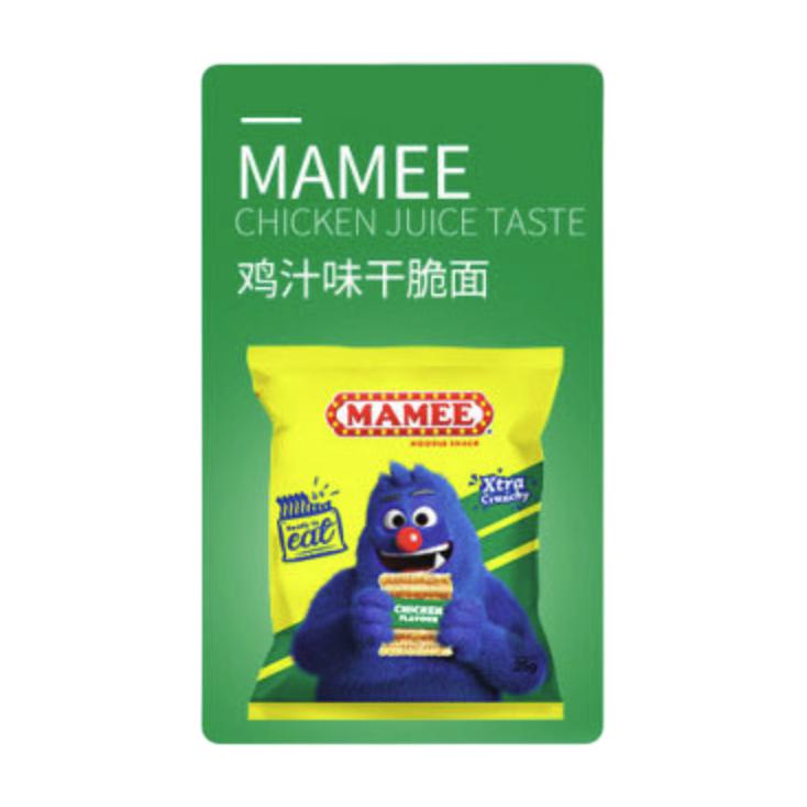 MAMEE 妈咪牌 干吃面组合装 2口味 25g*24袋（鸡汁味25g*16袋+香辣味25g*8袋）