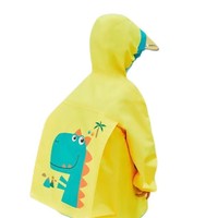 柠檬宝宝 LK2201006 儿童书包位雨衣 黄色恐龙 XL