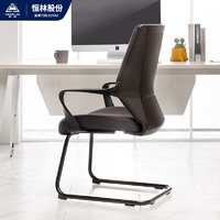 恒林 HLC-1688 人体工学椅 黑框灰色弓形椅