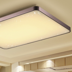 pak三雄极光星瀚系列led客厅吸顶灯96w三档调色棕色长方形