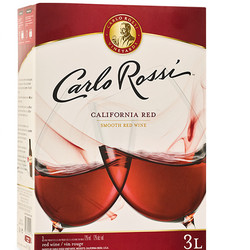 Carlo Rossi 加州乐事 美国原瓶进口 加州乐事柔顺红系列半干红葡萄酒双杯 3000ml 盒装