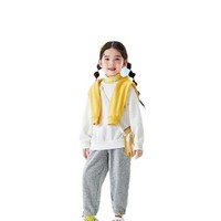 mini balabala 迷你巴拉巴拉 ZA0D041223155-10302 儿童休闲长袖套装 米白 120cm