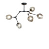 设计师的灯 分子吊灯 五头 黑色+干邑色
