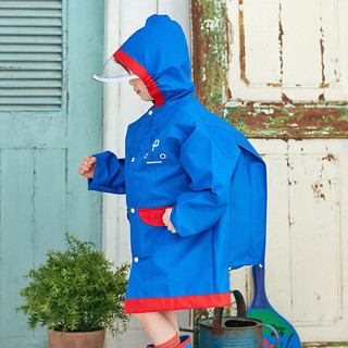 lemonkid 柠檬宝宝 LE020518 儿童书包位雨衣+腿套 蓝色机器人 M