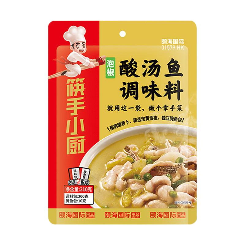 筷手小厨 泡椒酸汤鱼调味料 210g