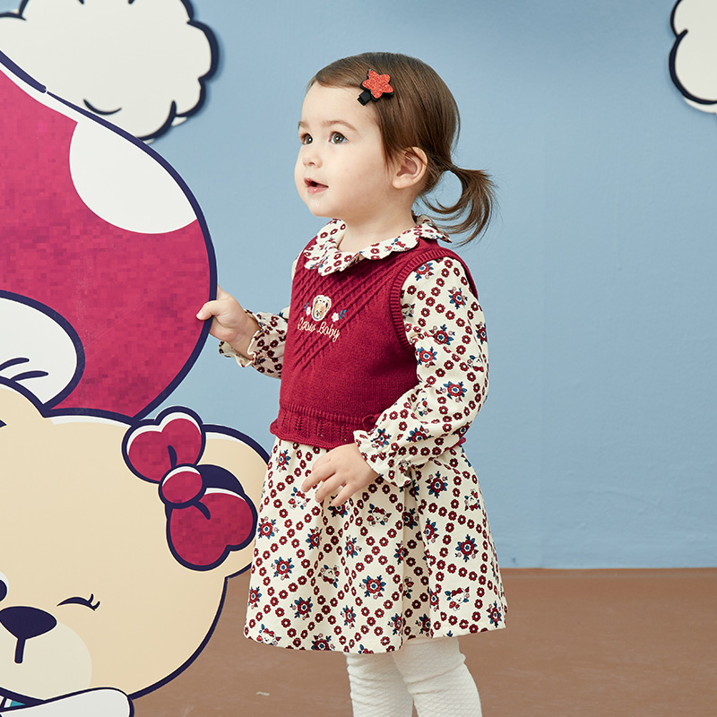 Paw in Paw 女宝宝小碎花连衣裙