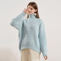 La Chapelle 秋冬季宽松慵懒风加厚高领毛衣女2021年新款套头针织衫
