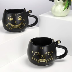 大英博物馆 盖亚·安德森猫系列 陶瓷杯 8.7x10cm 呆萌猫款