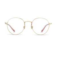 MOLSION 陌森&ZEISS 蔡司 MJ7018 浅金色金属眼镜框+视特耐系列 1.67折射率 防蓝光镜片