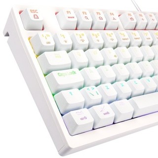 Xtrfy K2 104键 有线机械键盘 白色 凯华定制红轴 RGB 欧式配列
