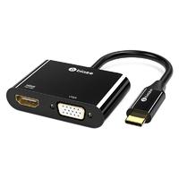 Biaze 毕亚兹 ZH72 Type-C转HDMI/VGA 接口转换器 黑色