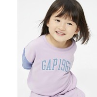 Gap 盖璞 幼儿雪糕系列 女童织软拼色卫衣